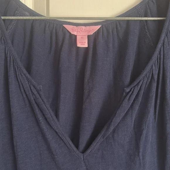 Lilly Pulitzer Linzy Tassel Trim True Navy Long Sleeve - Picture 8 of 11